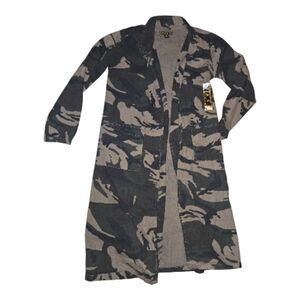 NWT Y2K Camouflage Duster Cardigan Size S